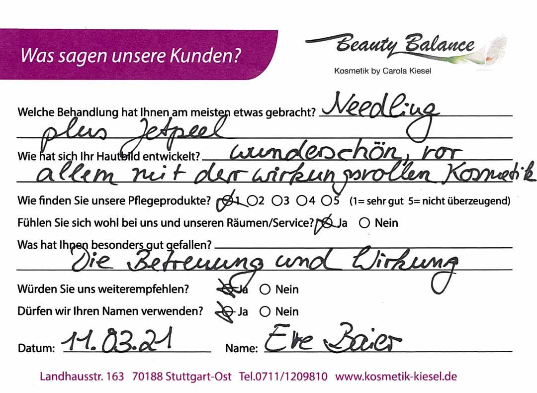 Referenzkarte Needling plus JetPeel - Kosmetikstudio Stuttgart Carola Kiesel Beauty Balanceosmetik-studio-stuttgart-carola-kiesel-beauty-balance