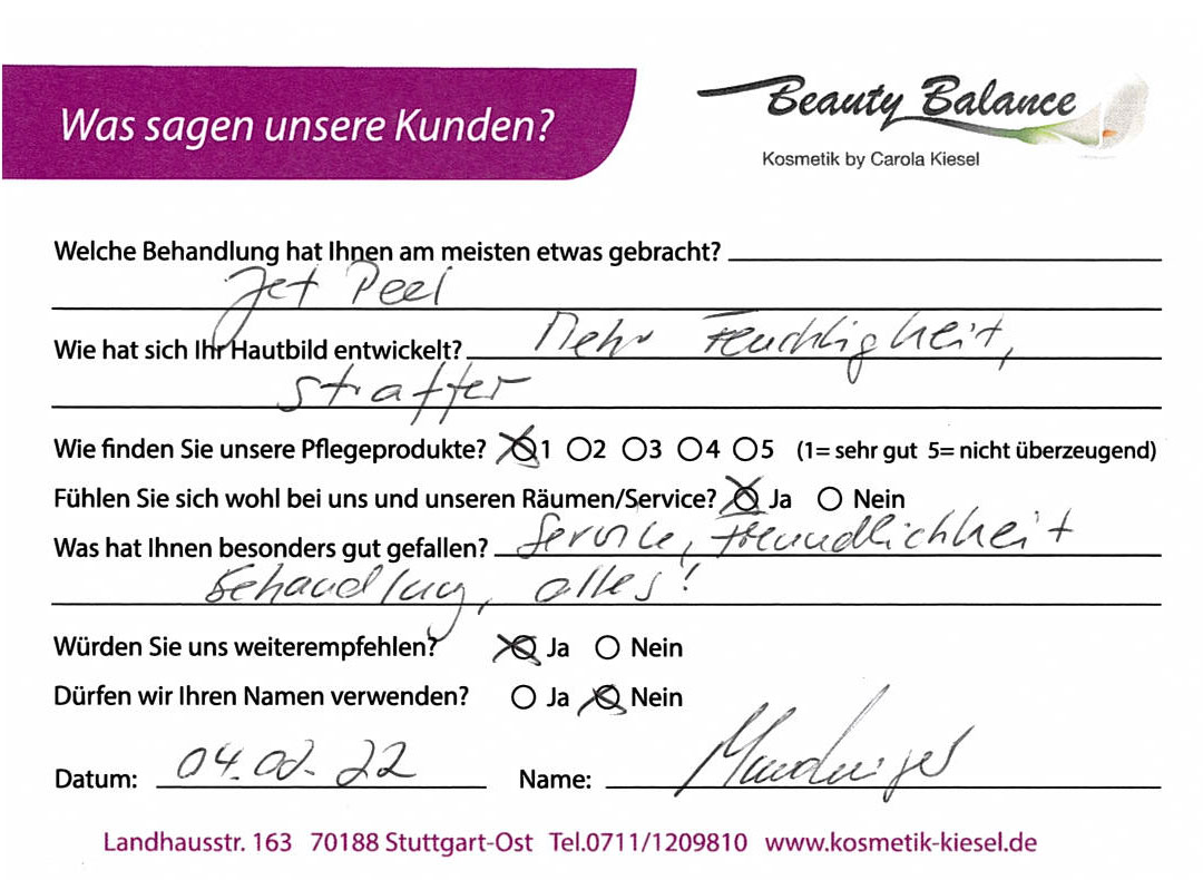 Referenzkarte Dr. Sabine Mundinger - kosmetik-studio-carola-kiesel-stuttgart-beauty-balance - 
